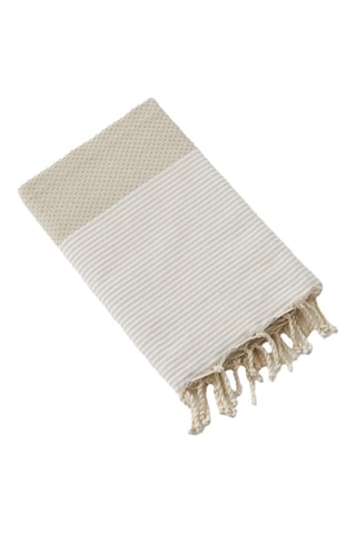Fouta Marin  - Beige et écru - 100 x 200 cm
