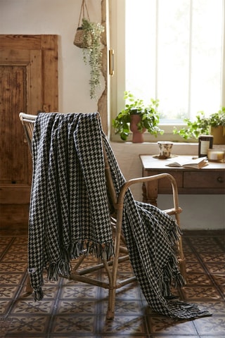 Plaid Gaspard Noir et blanc - 180 x 220 cm