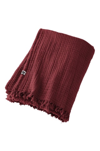 Plaid Gaïa 130 x 160 cm - Bordeaux
