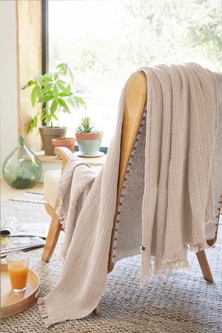 Plaid en coton 220 g/m² Gaïa Pampa - 130 x 160 cm