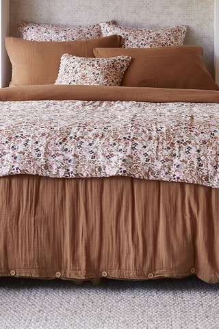 Bout de lit Capucine Rose et blanc - 90 x 200 cm