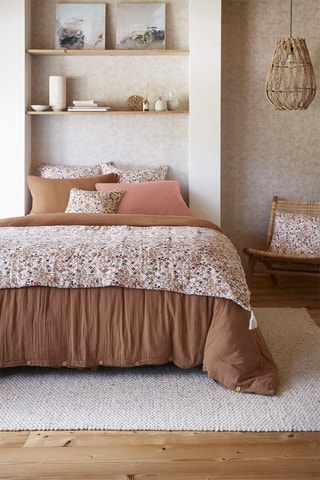 Bout de lit Capucine Rose et blanc - 90 x 200 cm