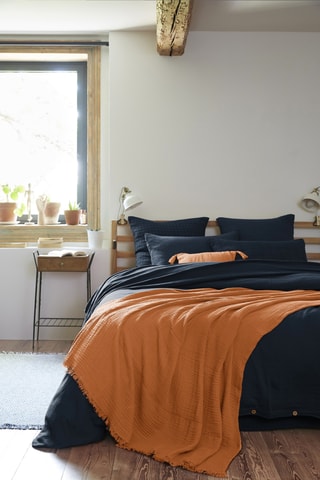 Plaid Gaïa - 130 x 160 cm - Orange