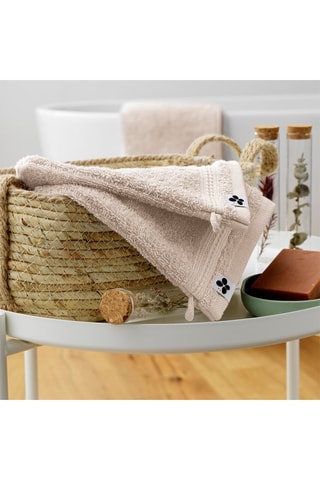 2 gants de toilette Garance Taupe