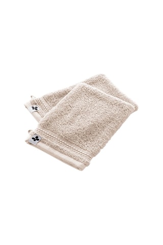 2 gants de toilette Garance Taupe