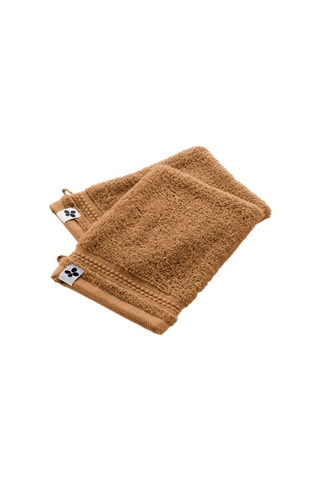 2 gants de toilette Garance Marron