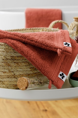 2 gants de toilette Garance Terracotta