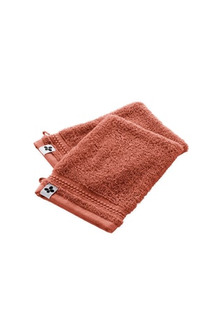 2 gants de toilette Garance Terracotta