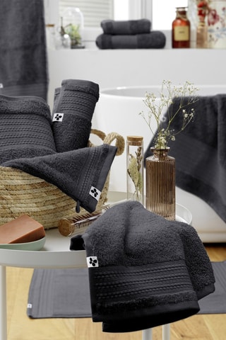 2 gants de toilette Garance Anthracite