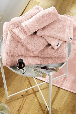 2 gants de toilette Garance Rose poudré