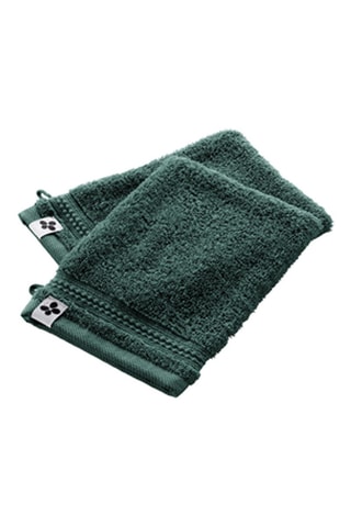2 gants de toilette Garance Emeraude