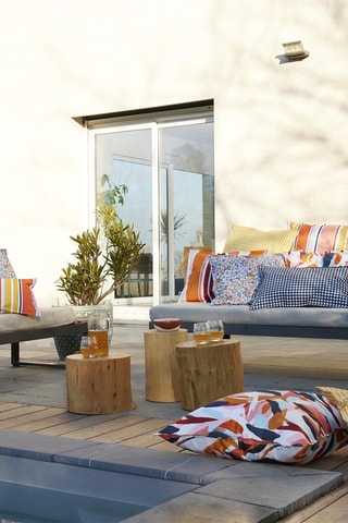 Housse de coussin Julianne  - Orange et rose - 40 x 60 cm