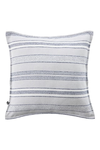 Housse de coussin Doris  - Bleu et blanc - 45 x 45 cm