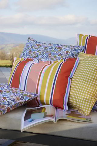 Housse de coussin Bianca  - Jaune et rouge - - 45 x 45 cm