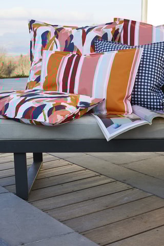 Housse de coussin Julianne  - Orange et rose - - 45 x 45 cm