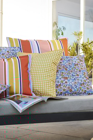 Housse de coussin Danaé  - Bleu et rouge - 40 x 60 cm
