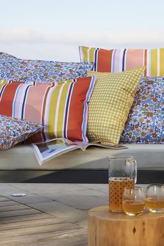 Housse de coussin Bianca - Jaune et rouge 
 - 60 x 60 cm
