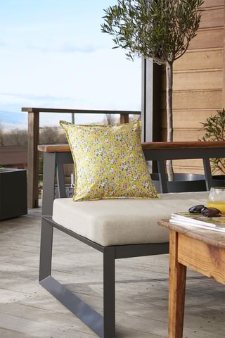 Housse de coussin Manon - Jaune et blanc - 45 x 45 cm