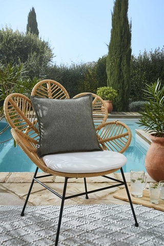 Housse de coussin Naïa - Kaki - 45 x 45 cm