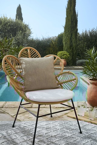 Housse de coussin Naïa - Beige - 45 x 45 cm