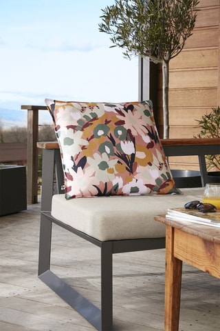 Housse de coussin Léane - Rose et blanc - 60 x 60 cm