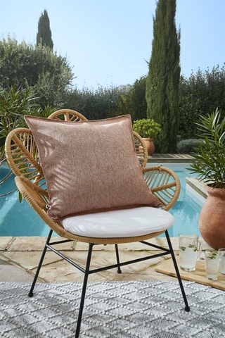 Housse de coussin - Naïa - Corail - 60 x 60 cm