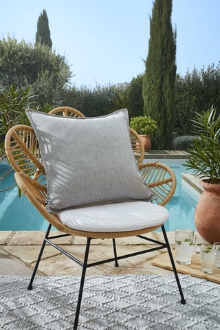 Housse de coussin Naïa - Galet - 60 x 60 cm