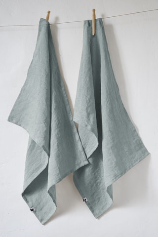 2 torchons en lin Soline - Bleu