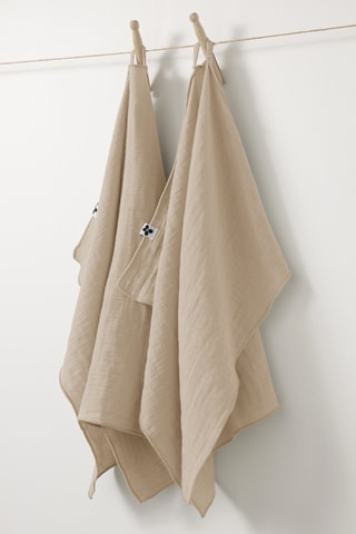 2 essuie-mains Gaïa - Beige