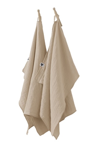 2 essuie-mains Gaïa - Beige