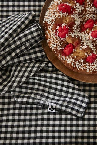 3 serviettes de table Vicikie - Noir et blanc