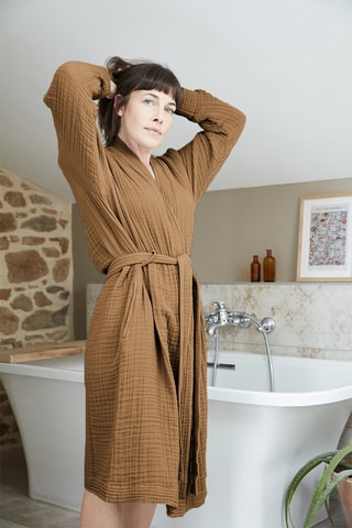 Peignoir mixte Gaïa - Camel