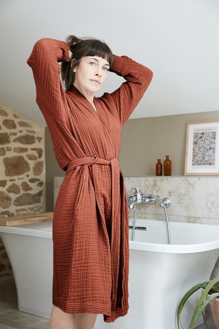 Peignoir mixte Gaïa - terracotta