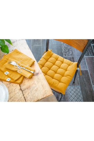 Galette de chaise Kala Safran - 38 x 38 cm