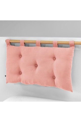 Coussin tête de lit 125 g/m² Gaïa - Rose pêche - 50 x 80 cm