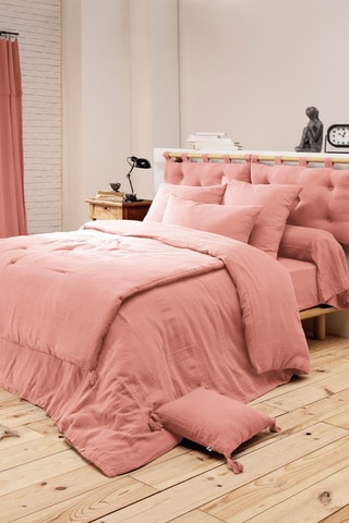 Coussin tête de lit 125 g/m² Gaïa - Rose pêche - 50 x 80 cm