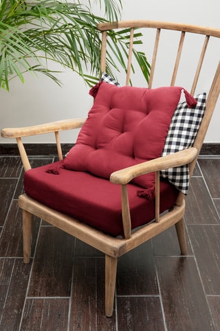 Coussin Gaïa Lie de vin - 40 x 40 cm
