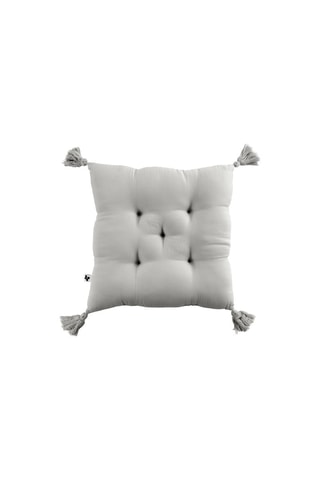 Coussin capitonné en coton Gaïa 125 g/m² - Nuage - 40 x 40 cm