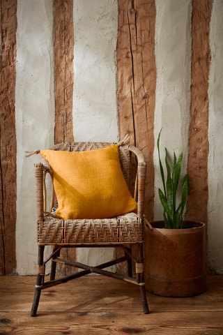 Coussin en lin Soline Miel - 45 x 45 cm