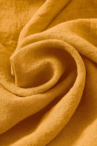 Coussin en lin Soline Miel - 45 x 45 cm