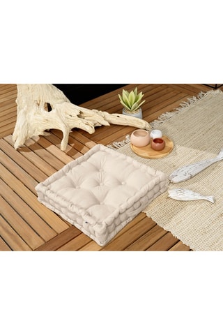 Coussin de sol Kala Grège
