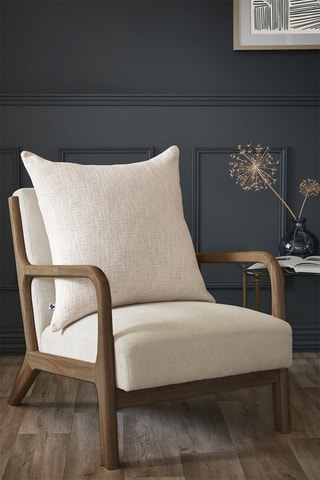 Coussin déhoussable en gae de coton 210 g/m² Sixtine - Pampa - 60 x 60 cm