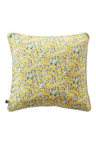 Coussin Manon - Jaune et rose - 45 x 45 cm