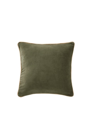 Coussin déhoussable en velours de coton César - Thym - 45 x 45 cm