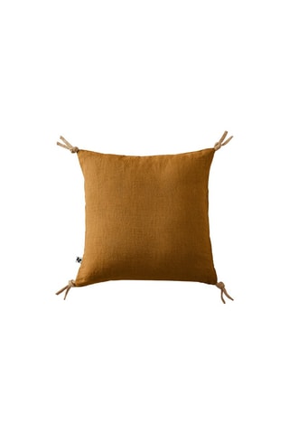 Coussin en lin Soline Caramel - 45 x 45 cm