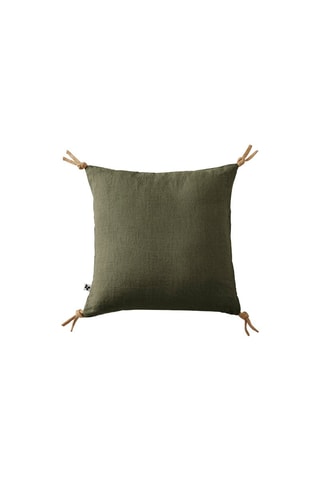 Coussin en lin Soline Kaki - 45 x 45 cm