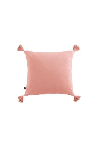 Coussin déhoussable 125 g/m² Gaïa - Rose pêche - 40 x 40 cm