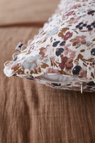 Coussin Rose et beige Capucine - 40 x 40 cm
