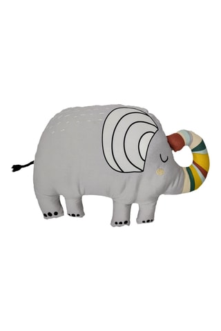 Coussin Eléphant Savane - 50 x 35 cm - Gris