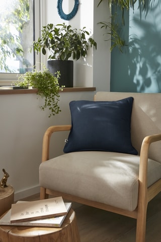 Coussin Gaïa - 45 x 45 cm - Bleu foncé